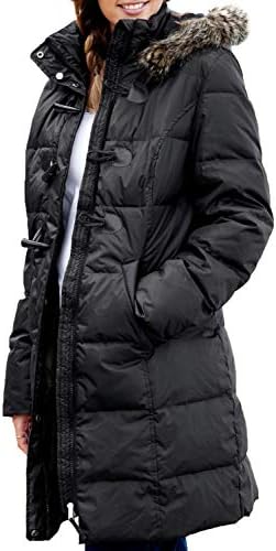 Women Faux Fur Collar Zip Up Front Coat Quilted Jacket Outwear Cardigan
