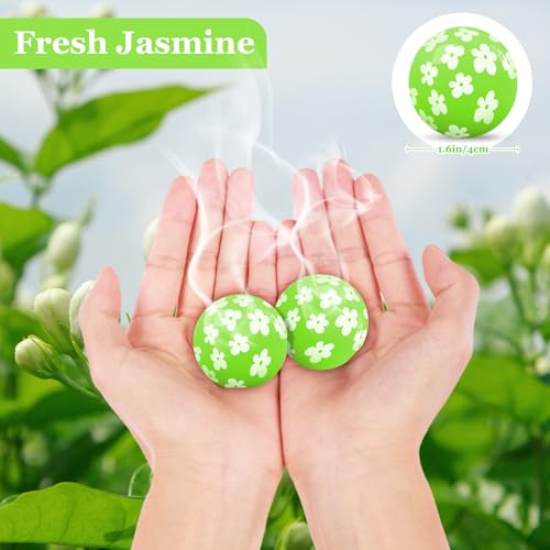 SCENTORINI Shoe Deodorizer Balls, Fresh Jasmine Scent * 6, Sneaker Deodorizer Balls Odor Eliminator, Long Lasting Shoe Fresheners for Smell Boots, Locker Gym Bag, Drawers, Small Spaces — view 2