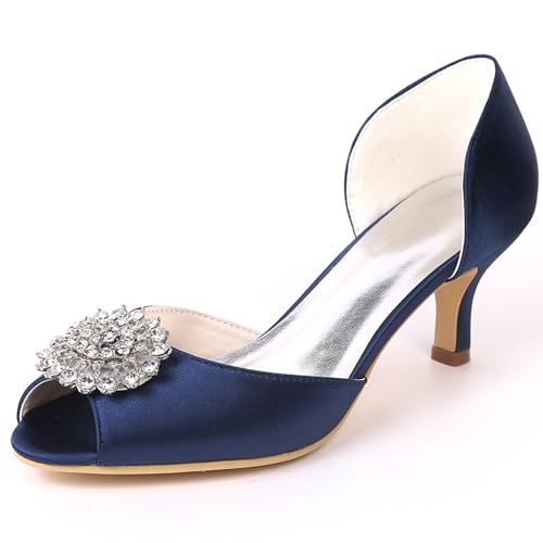 Chaussures de mariée en satin blanc et escarpins élégants à talons hauts