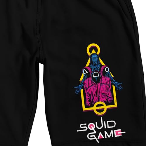 Squid Game Men's Black Sleep Pajama Shorts2