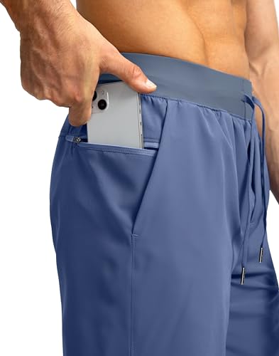 Image of Soothfeel Men's Running Shorts with Zipper Pockets 9 inch / 7 inch / 5 inch Quick Dry Eight Basketball Gym Workout Athletic Shorts