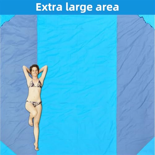 Alfombrilla de playa grande de 270 x 210 cm impermeable y ligera para exterior 7