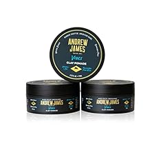 ANDREW JAMES Clay Pomade 3-Pack | 2.75 Ounce Each | Natural Matte Finish | Firm Hold | Fuller Look | Sulfate Free | No Comb Needed To Style| Putty Texture | Hair Sculpting | Made In The USA