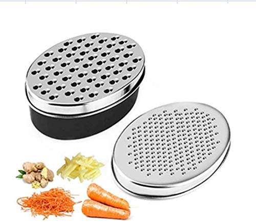 Premium Cheese Graters for Kitchen, Lemon Zester with Black Soft Grip Handle, Kitchen Tools for Hard Cheese, Lemon, Chocolate, Ginger, Potato, Vegetables, Rubber Protective Cover