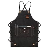 Excelente relación calidad-precio: ideal para hombres o mujeres (creadores, soldadores, fabricantes, artesanos), como carpinteros, herrero delantales, garaje delantales, delantales, jardín delantales.