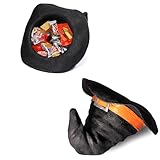 Halloween Witch Hat Candy Bowl Resin Witch Decor for Candy Keys and Entryway Table Large Decorative Bowl for Halloween Indoor Outdoor Decorations Orange