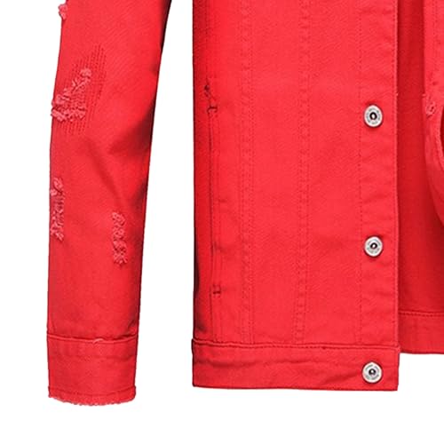 Chaqueta de mezclilla para hombre estilo hip hop miniatura 4