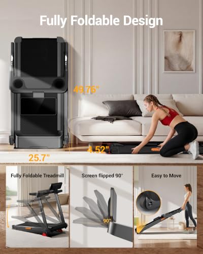 Image of CURSOR Treadmills for Home with 20% Incline, 400 lb Capacity & 8.7MPH Compact Folding Treadmill 3.5HP Brushless, 42.5 inch *16.1 inch Running Area & Shock Absorption for Running /Walking