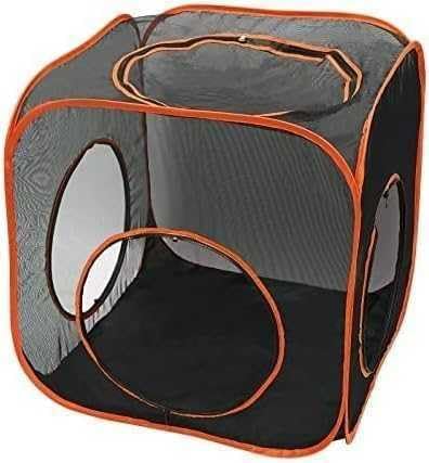 Tenda per gatti con tunnel, portatile, per gatti, cani, conigli, recinto pieghevole per interni ed esterni