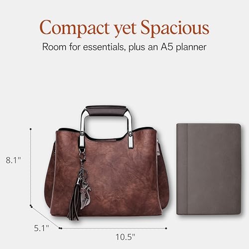 Image of Small Vegan Leather Purses for Women, Faux Leather Handbags for women, Top Handle Handbags, Satchel Purse