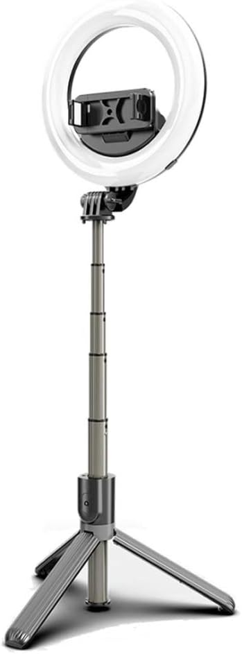 Foldable Portable Selfie Stick Light with Tripod Stand Mobile Phone Holder LED Rechargeable Dimmable RingLight