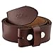 Falari Replacement Genuine Leather Belt Strap Without Buckle Snap on Strap 1.5