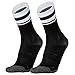 ROKSOX Premium Sport Socken Weiß / Schwarz Unisex | atmungsaktive Laufsocken | multifunktionale Sportsocken | schnell trocknende Tennissocke | ideale Passform für Damen & Herren (Schwarz, 35 - 38)