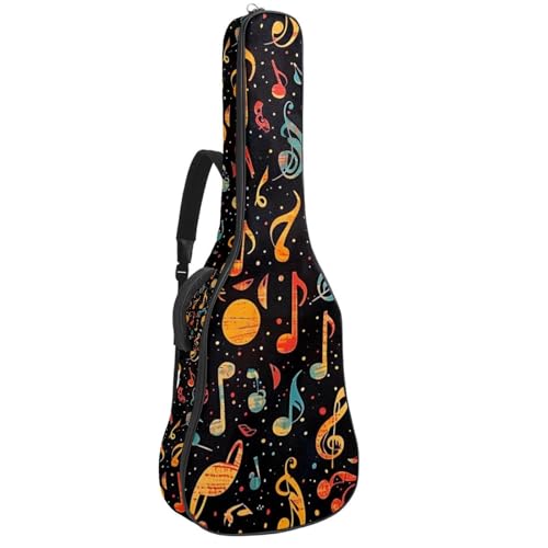 Étui souple pour guitare acoustique 109 cm en tissu Oxford imperméable motif coloré