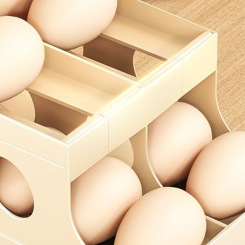Ahorra espacio en la nevera con este soporte para huevos de dos niveles 8