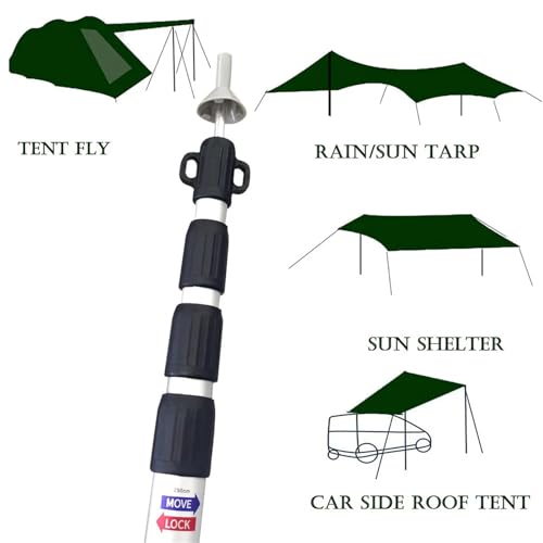 Poteaux de support pour auvent de camping télescopiques 100 pouces