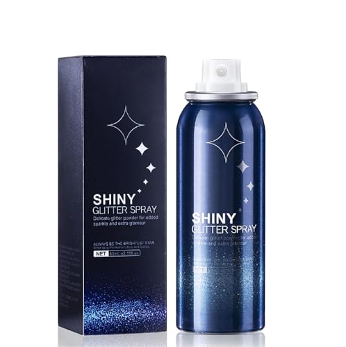 Body Glitter Spray Perfect Glitter Spray for Hair and Body Clothes Music Festival Stage Shimmer Makeup.