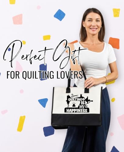 Bolso tote de lona con cierre y correa para mujer miniatura 4