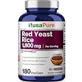 BEST Red Yeast Rice 1800mg 180 Capsules (NON-GMO, Gluten Free & Citrinin Free) - Dietary Supplement Powder Pills to Support Cardiovascular Health - 100% Money Back Guarantee - Order Risk Free!