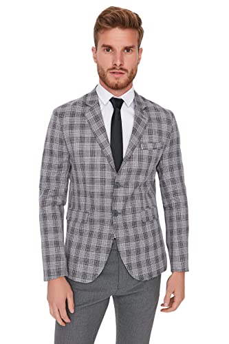 Veste à carreaux Trendyol col revers pour homme contre le froid léger
