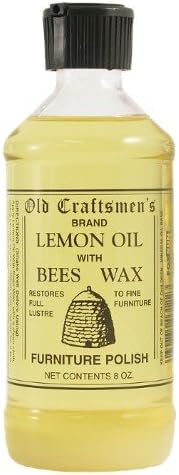 Old Craftsmen's Lemon Oil with Bees Wax Furniture Polish, 4 Bottle Pack
