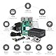 Raspberry Pi 5 8GB PCIe M.2 NVMe - Set | Metallgehäuse | Active Cooler | M.2 NVMe SSD PCIe Board | Offizielles USB-C 27W Netzteil | 64GB Edition | 4K Micro HDMI