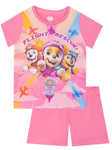 Paw Patrol Pyjama Fille | Pyjamas Skye, Chase Et Marshall | Pyjama Enfant Courte | Rose 4-5 Ans