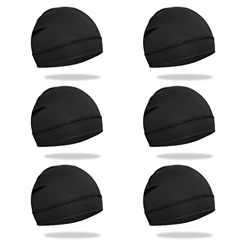 Image of 6 Pcs Skull Cap Sweat Wicking Helmet Liner Breathable Cycling Beanie Running Sports Hat Cooling Head Wraps for Men