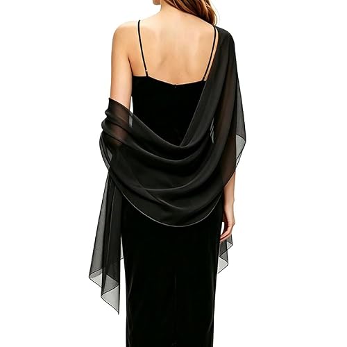 ASISUN Châle de Mariage pour Femme,Foulard Élégant pour Robe de Soirée,Étole Longue en Mousseline de Soie,pour Robe de Mariée