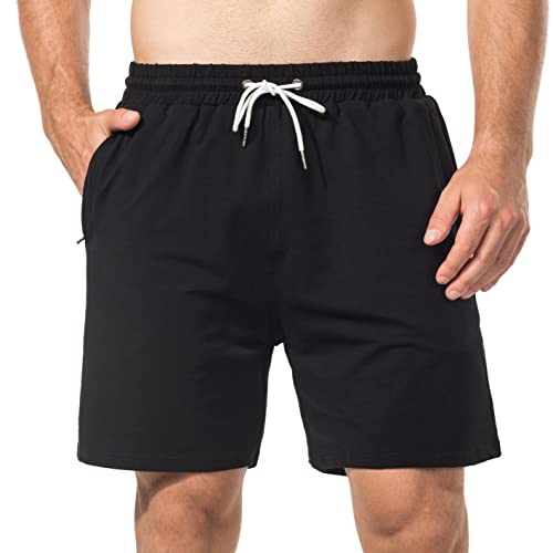 HEALONG Mens Athletic Shorts Cotton: Workout Gym Running Exercise Training - 7