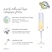 Champagne Flutes Set of 4 - Large Durable Pearly Iridescent Tinge Champagne Glasses - Crystal Champagne Flutes To Bring Celebrations and Special Occasions To Life - Champagne Flutes Glass