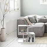 tavolo fumo moderno Colore: bianco Homemania ARD307 Tavolino da Caffè Dalga, Bianco in Legno, 60 x 20 x 60 cm
