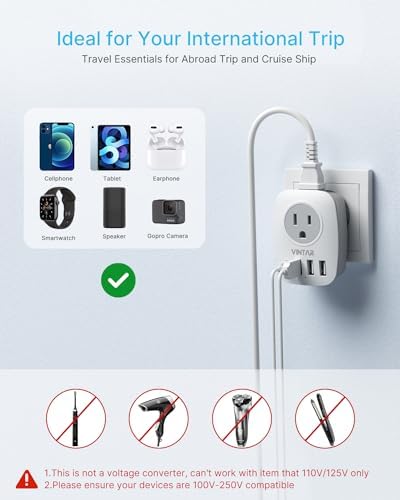 VINTAR 2 Pack European Travel Plug Adapter, Type C Adapter for Europe - View 8