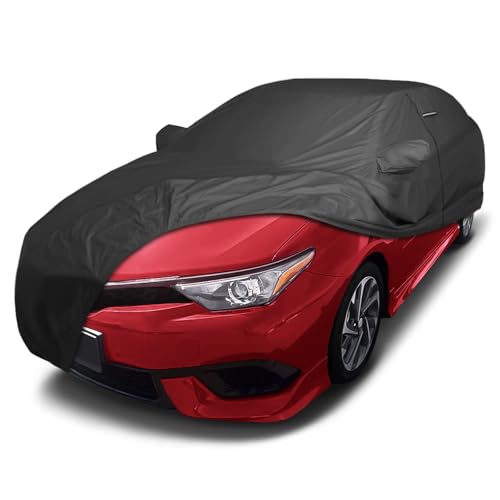 Image of iCarCover Premium Custom Car Cover for 2016 Scion iA, iM Heavy Duty Waterproof All Weather Rain Snow UV Sun Protector Custom Fit Full Exterior Indoor Outdoor Protection Car Cover (Black)