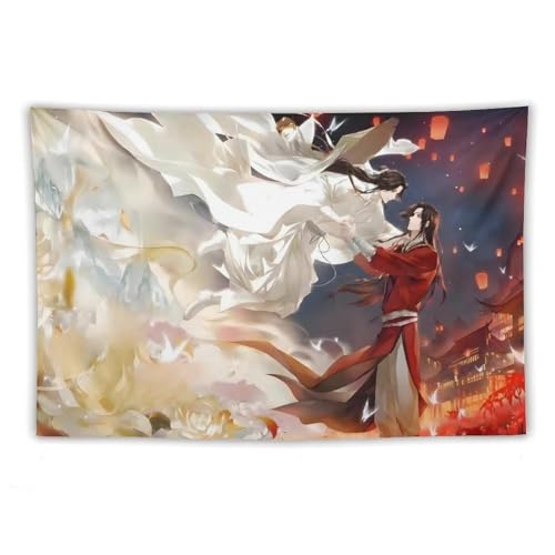 天官賜福 花城 謝怜 タペストリー 壁掛け ファッション装飾 流行タペストリー 大判 装飾 おしゃれ 装飾生地 模様替え 装飾 壁画 装飾用品 多用途ポスター ギフト 多機能 部屋 玄関 ファブリック装飾品 個性ギフト アニメ 萌えグッズ ギフト 40"x60"のサムネイル