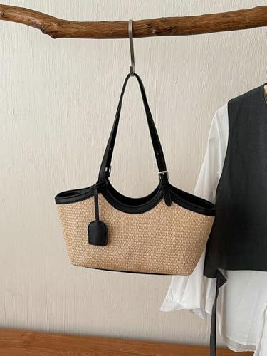 Bolso Tote de Paja para Mujer miniatura 3