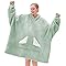 Touchat Wearable Blanket Hoodie - Oversized Sherpa Fleece Blanket With Sleeves & Giant Pocket