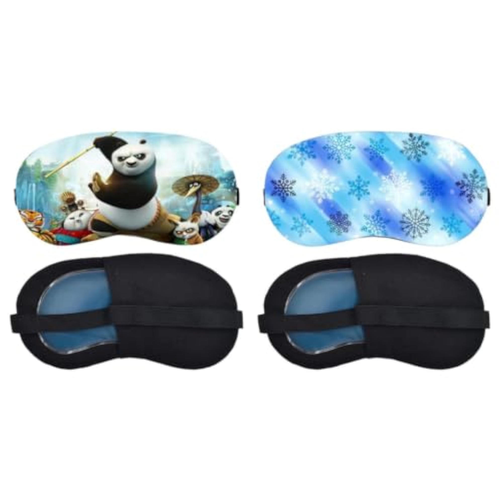 Kung Fu Panda Blue Snowflake Sleeping Eye Mask Combo