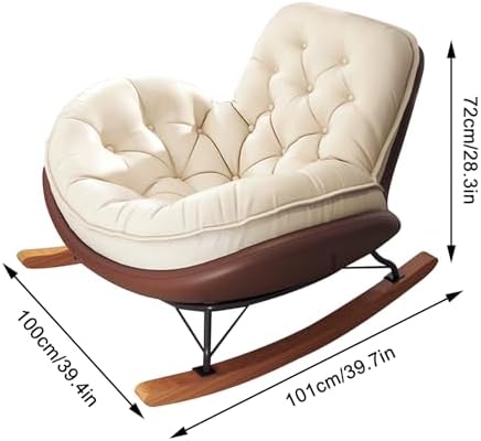 Patio Leisure Rocking Chairs，Nursery Rocking Chair,Upholstered Recliner,Upholstered Nursery Glider Rocker with High Backrest,Modern Rocking Chair Indoor for Living Room/Bedroom/Nursery(Cat s