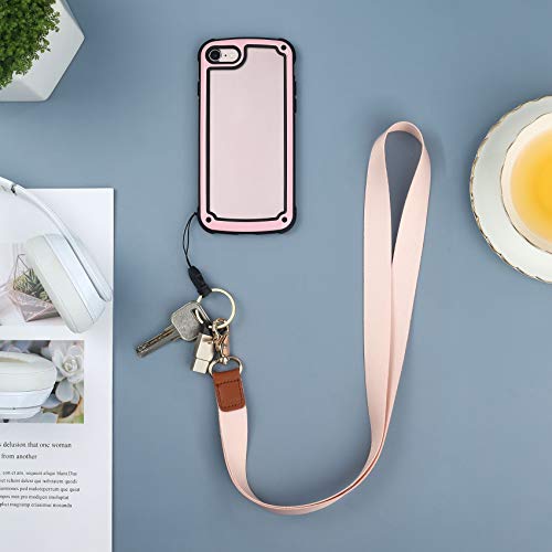 INNObeta Nekriem Sleutelkoord Nekkoord Lanyard Strap met Echt Leer en Metalen Haak, voor Sleutel, Sleutelhanger Houder… - Image 7