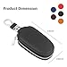 SSNNUU Stylish PU Leather Car Key Fob Protector with Zipper & Keychain,Universal Car Key Case Car Key Holder for SUV Truck (Black)