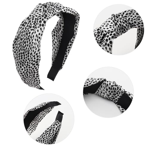 Image of DRESHOW Headbands for Women and Girls Flower Printed Knotted Plastic Head Band Fashion Boho Wide Hairbands Non Slip Hair Accessories 4 Pcs