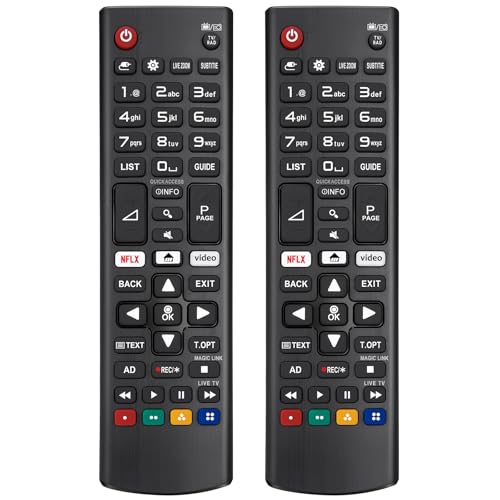 (Pack de 2) Mando A Distancia Universal para LG Smart TV LCD OLED QNED Nanocell 4K UHD Ultra HD, Compatible con Todos los Mandos de TV LG… B0BXX9ZZ21