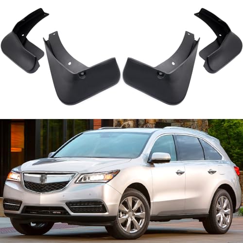 Image of Car Mudguard Fender Mud Flaps Splash Guards Compatible with Acura MDX 2014 2015 2016, 1Set Mud Flaps, Black