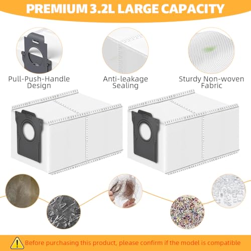 Image of HASTHIP 12Pcs Replacement Parts for Dreame X40 Ultra Vacuum Cleaner, Spare Accessories with 1 Main Roller Brush, 3 Side Brushes, 2 Mop Cloth, 2 Filters, 4 Cleaning Mop, 2 Dust Bags