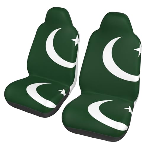 Funda de asiento para coche con bandera de Pakistán universal y antideslizante, pack de 2