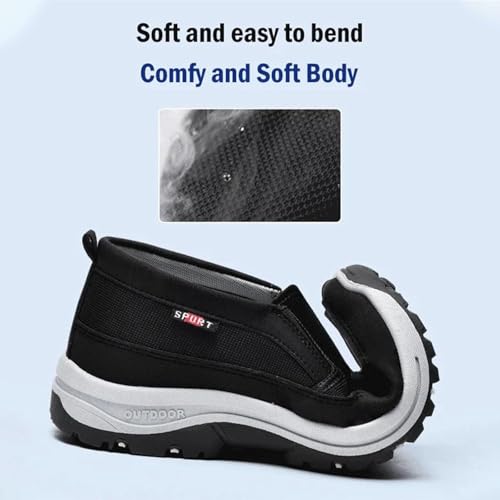 Auguscare Shoes Men, Orthowalkway Mens Shoes, Men's Arch Support Slip-On Canvas Loafers3