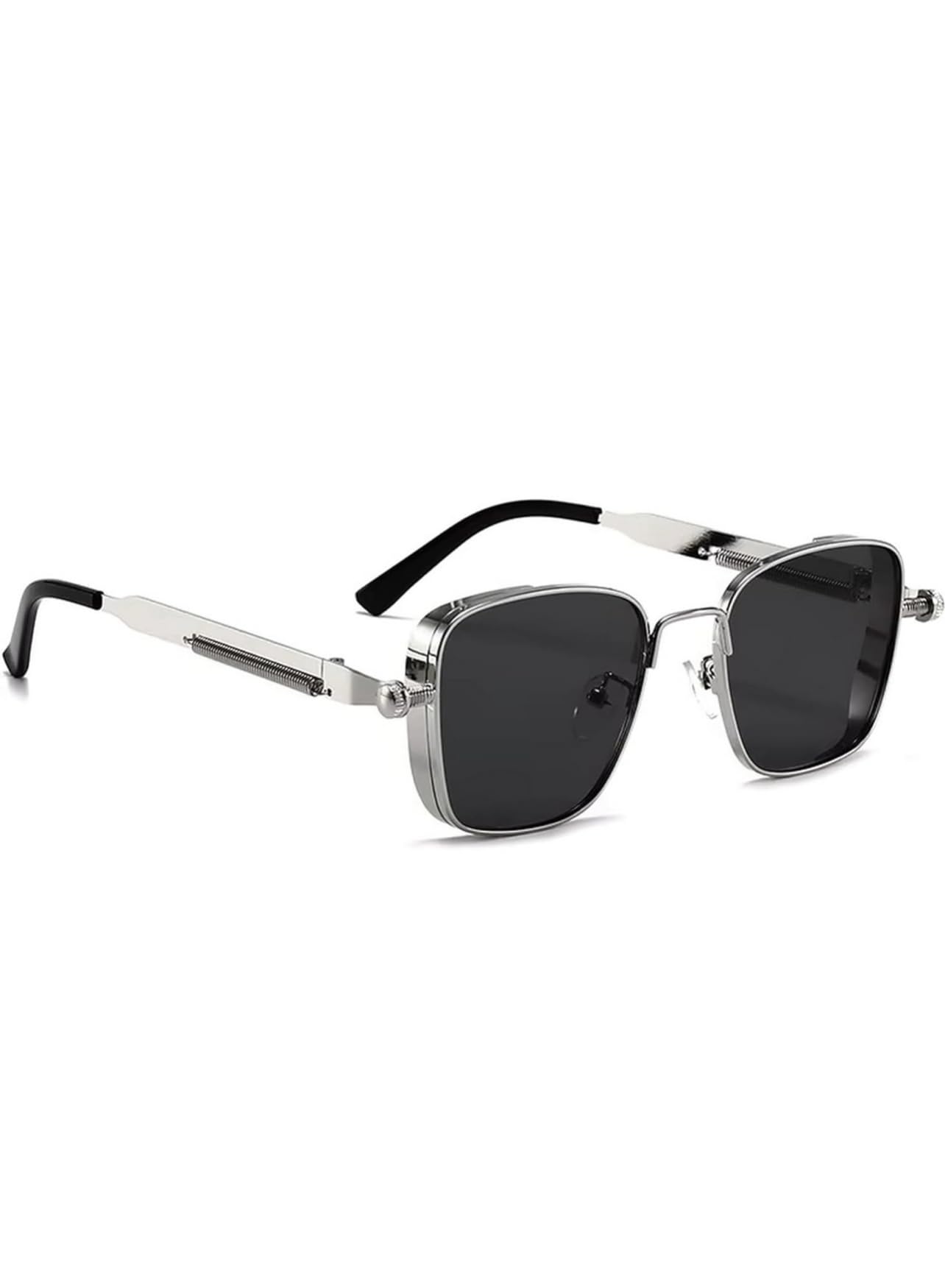 blinkray Heavy Metal Body Square Sunglasses with UV400 Protection & Steampunk Design UV400 Protected.-picture-25