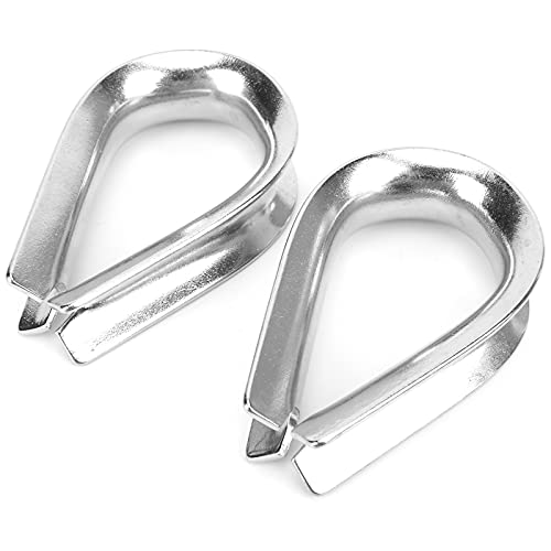 Wire Rope Cable Thimbles, 20MM 20MM Wire Rope Cable Thimbles M20 Stainless Steel for Wire Rope Cable for 20MM Diameter