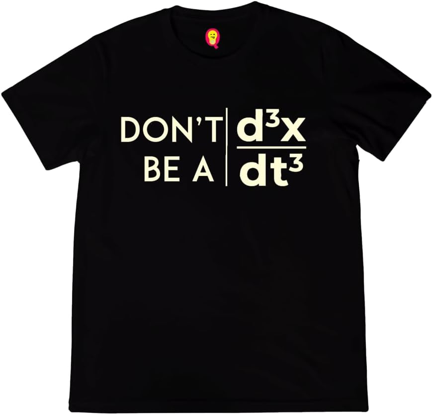 QuirkipediaDon't Be a Jerk Math Science Tshirts, Nerd Tshirts, Geeky Mens Tshirts Halfsleeve Tshirts, 3XL Black